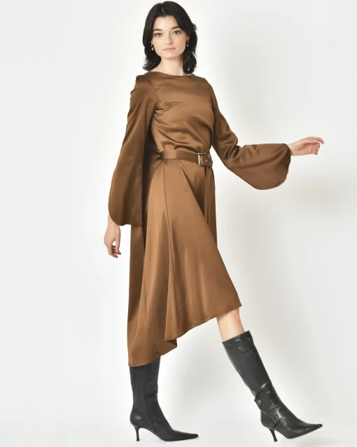 La Piscine Paris Robe en satin à empiècement Malloni*Femme Robes
