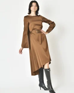 La Piscine Paris Robe en satin à empiècement Malloni*Femme Robes