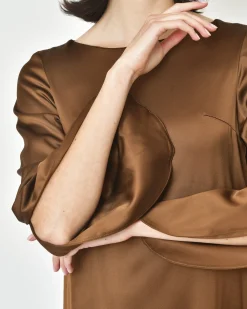 La Piscine Paris Robe en satin à empiècement Malloni*Femme Robes
