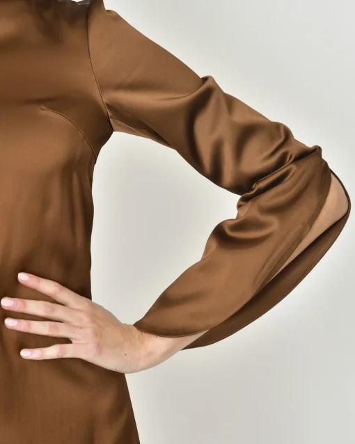 La Piscine Paris Robe en satin à empiècement Malloni*Femme Robes