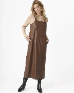 La Piscine Paris Robe en similicuir à bretelles Avn*Femme Robes