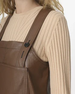 La Piscine Paris Robe en similicuir à bretelles Avn*Femme Robes