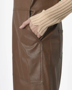 La Piscine Paris Robe en similicuir à bretelles Avn*Femme Robes