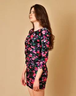 La Piscine Paris Robe en soie à imprimé fleuri Elisabetta Franchi*Femme Robes