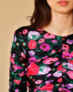 La Piscine Paris Robe en soie à imprimé fleuri Elisabetta Franchi*Femme Robes