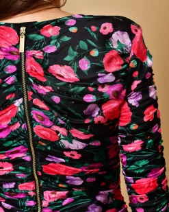 La Piscine Paris Robe en soie à imprimé fleuri Elisabetta Franchi*Femme Robes