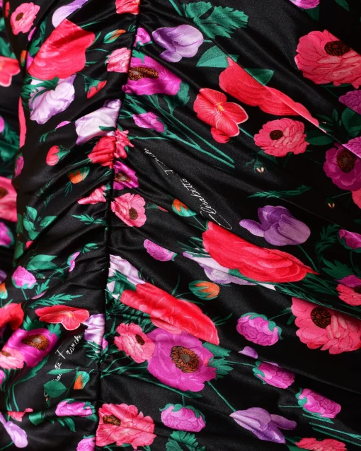 La Piscine Paris Robe en soie à imprimé fleuri Elisabetta Franchi*Femme Robes