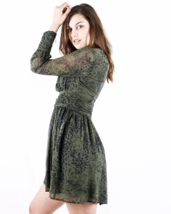 La Piscine Paris Robe en soie à imprimé animal Balmain*Femme Robes