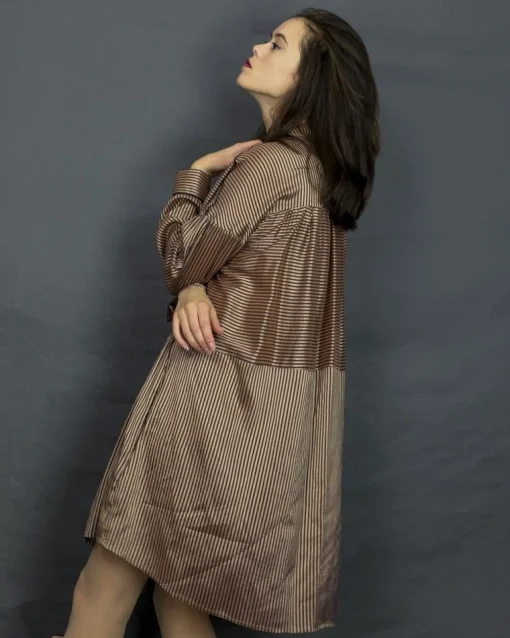 La Piscine Paris Robe en soie rayée bicolore Momoni*Femme Robes
