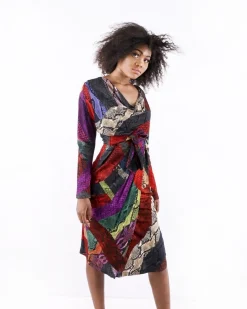 La Piscine Paris Robe en viscose multicolore à imprimé animal Just Cavalli*Femme Robes