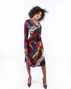 La Piscine Paris Robe en viscose multicolore à imprimé animal Just Cavalli*Femme Robes