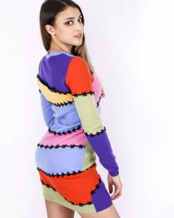 La Piscine Paris Robe façon patchwork en cachemire multicolore Moschino*Femme Robes