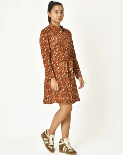 La Piscine Paris Robe fleurie à plis et volants Chemins Blancs*Femme Robes