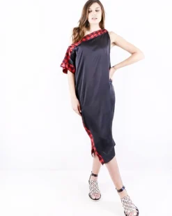 La Piscine Paris Robe foulard en soie à galons rouge Michel Klein*Femme Robes