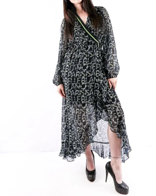 La Piscine Paris Robe longue empire à motif floraux Isabelle Blanche*Femme Robes