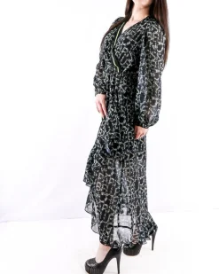 La Piscine Paris Robe longue empire à motif floraux Isabelle Blanche*Femme Robes