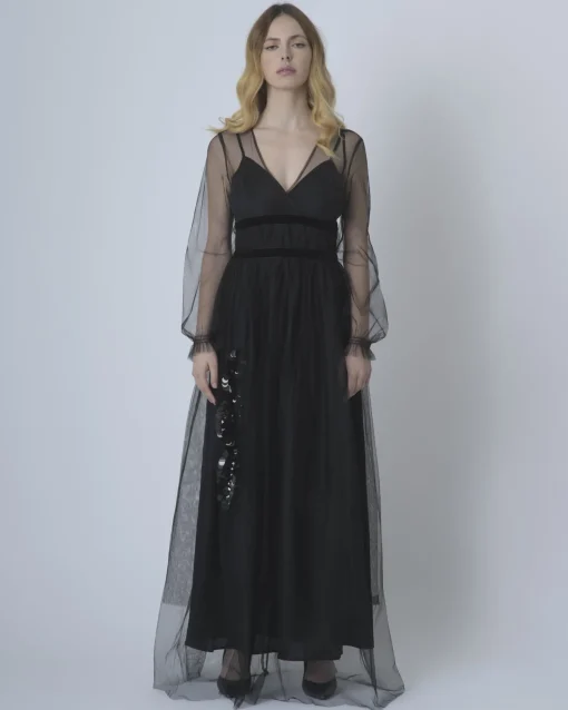 La Piscine Paris Robe longue en tulle Isabelle Blanche*Femme Robes