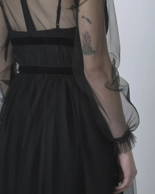 La Piscine Paris Robe longue en tulle Isabelle Blanche*Femme Robes