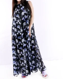 La Piscine Paris Robe longue e à motifs fleurs du paradis Isabelle Blanche*Femme Robes