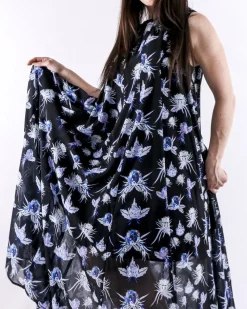 La Piscine Paris Robe longue e à motifs fleurs du paradis Isabelle Blanche*Femme Robes