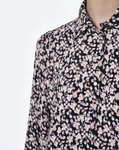 La Piscine Paris Robe motif all over fleur fond noir Idano*Femme Robes