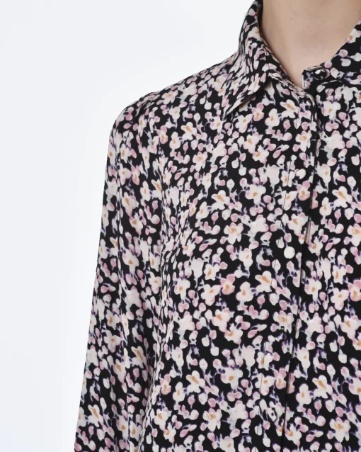 La Piscine Paris Robe motif all over fleur fond noir Idano*Femme Robes