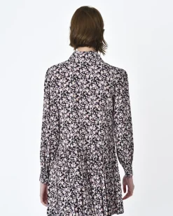 La Piscine Paris Robe motif all over fleur fond noir Idano*Femme Robes