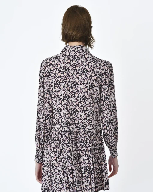 La Piscine Paris Robe motif all over fleur fond noir Idano*Femme Robes