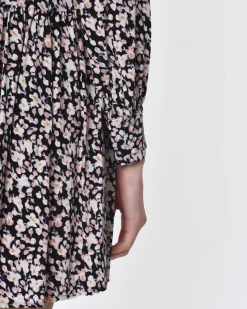 La Piscine Paris Robe motif all over fleur fond noir Idano*Femme Robes