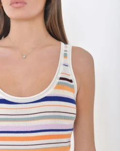 La Piscine Paris Robe moulante longue motif à rayures multicolores Missoni*Femme Robes