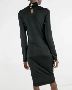La Piscine Paris Robe moulante e à boutons griffés Balmain*Femme Robes
