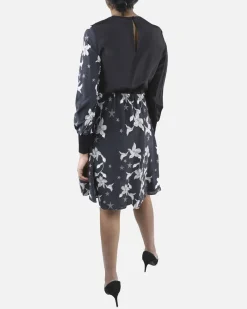 La Piscine Paris Robe e à fleurs en soie Isabelle Blanche*Femme Robes