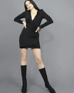 La Piscine Paris Robe e drapée et boutons bijoux à strass Space Simona Corsellini*Femme Robes