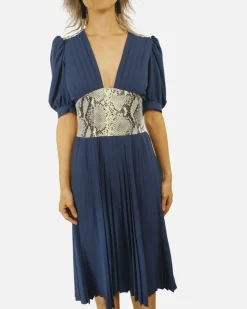La Piscine Paris Robe plissée à détail python Michael Kors*Femme Robes