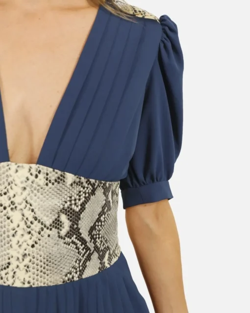 La Piscine Paris Robe plissée à détail python Michael Kors*Femme Robes