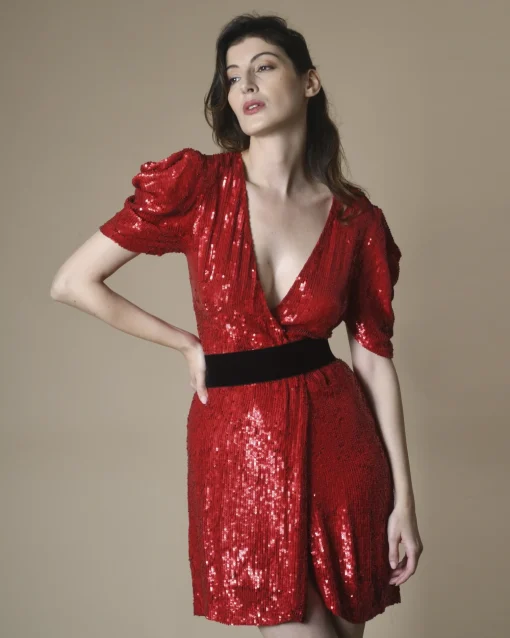 La Piscine Paris Robe portefeuille à sequins s P.A.R.O.S.H*Femme Robes
