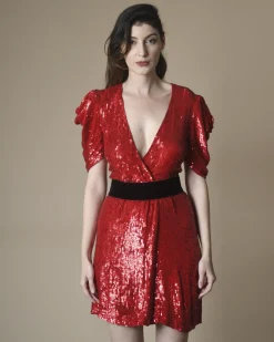 La Piscine Paris Robe portefeuille à sequins s P.A.R.O.S.H*Femme Robes