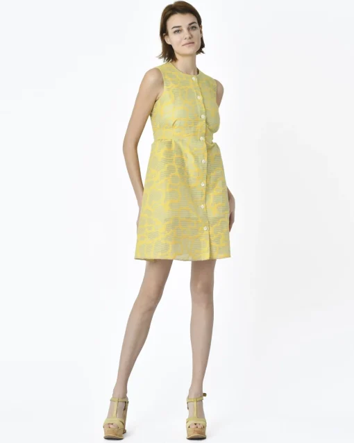 La Piscine Paris Robe sans manches rayé s et vert Avn*Femme Robes