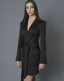 La Piscine Paris Robe smoking à taille drapée Misha Collection*Femme Robes