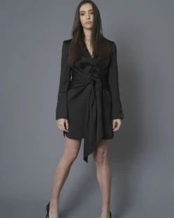La Piscine Paris Robe smoking à taille drapée Misha Collection*Femme Robes