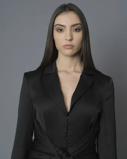La Piscine Paris Robe smoking à taille drapée Misha Collection*Femme Robes