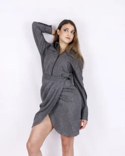 La Piscine Paris Robe tailleur drapée en laine e Ba&sh*Femme Robes