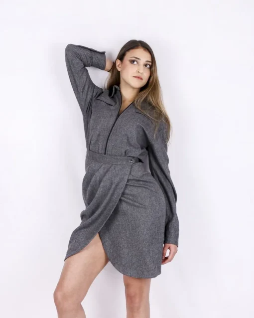 La Piscine Paris Robe tailleur drapée en laine e Ba&sh*Femme Robes