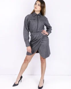 La Piscine Paris Robe tailleur drapée en laine e Ba&sh*Femme Robes