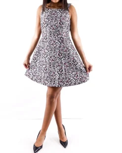 La Piscine Paris Robe trapèze texturée gris à détail lamé Markus Lupfer*Femme Robes