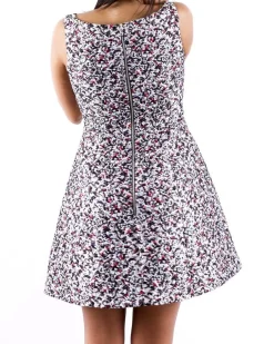 La Piscine Paris Robe trapèze texturée gris à détail lamé Markus Lupfer*Femme Robes