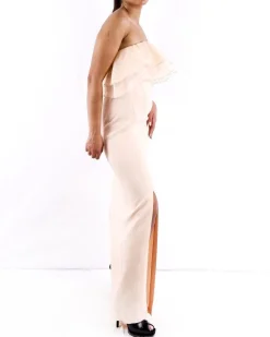 La Piscine Paris Robe volanté bustier en soie*Femme Robes