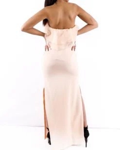 La Piscine Paris Robe volanté bustier en soie*Femme Robes
