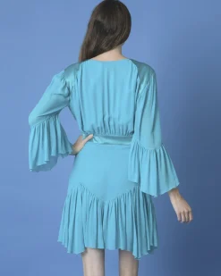 La Piscine Paris Robe volantée en soie Roberto Cavalli*Femme Robes