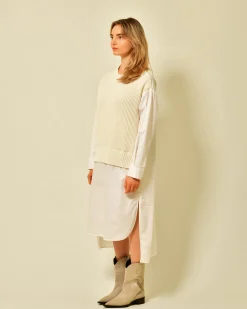 La Piscine Paris Robe-chemise en coton superposée Fabiana Filippi*Femme Robes